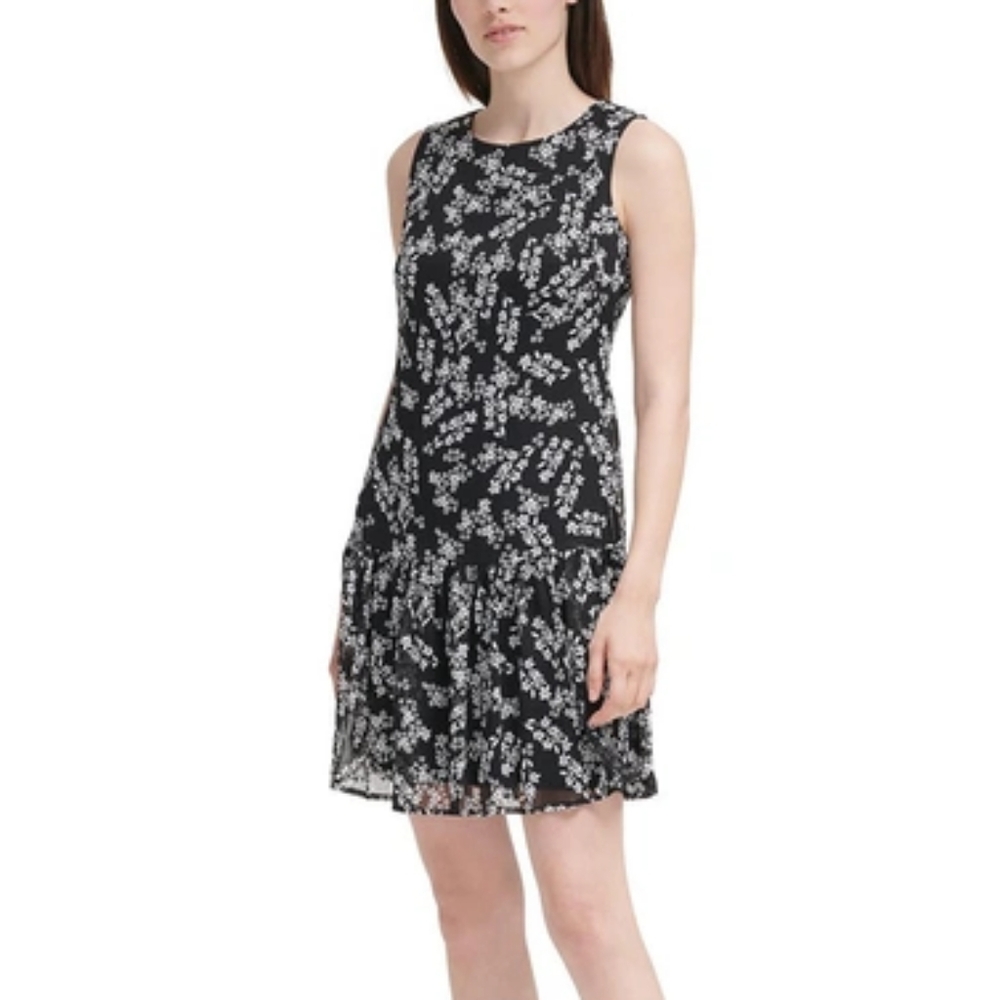 Calvin Klein Sleeveless Floral Print Dress